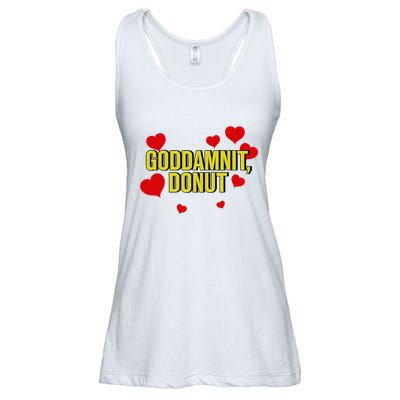 Goddamnit Donut Funny Donut Lover Ladies Essential Flowy Tank