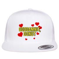 Goddamnit Donut Funny Donut Lover Flat Bill Trucker Hat