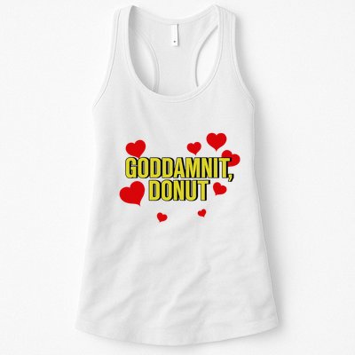 Goddamnit Donut Funny Donut Lover Womens Tank Top