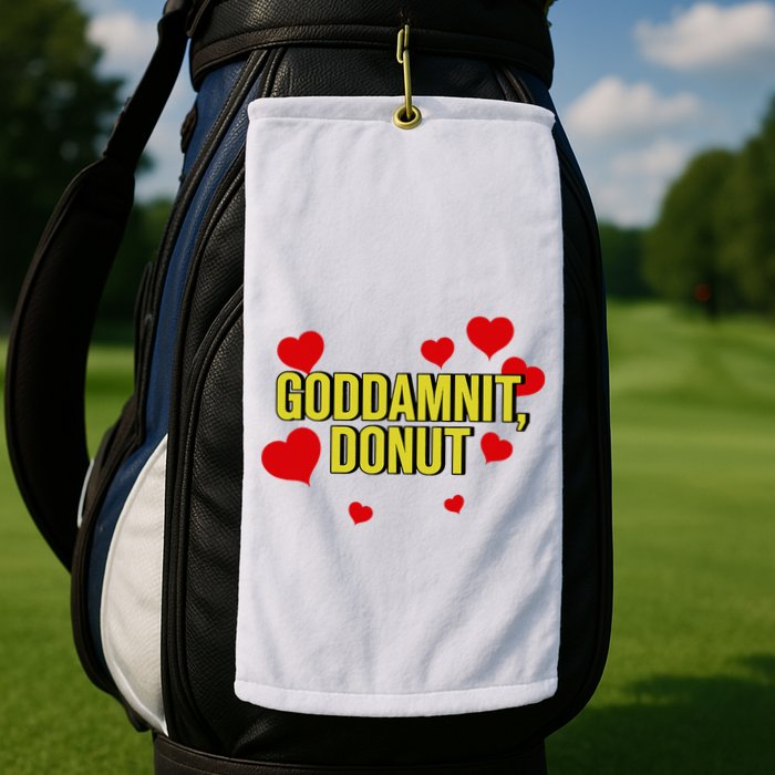 Goddamnit Donut Funny Donut Lover Golf Towel