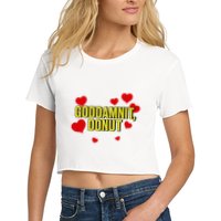Goddamnit Donut Funny Donut Lover Crop Top
