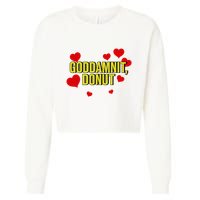 Goddamnit Donut Funny Donut Lover Cropped Pullover Crew
