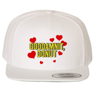 Goddamnit Donut Funny Donut Lover Wool Snapback Cap