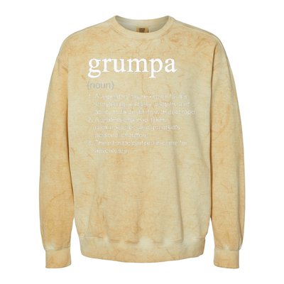 Grumpa Definition Funny Cool Colorblast Crewneck Sweatshirt