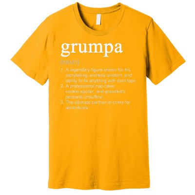 Grumpa Definition Funny Cool Premium T-Shirt