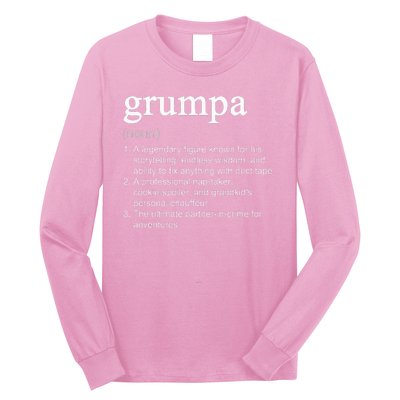 Grumpa Definition Funny Cool Long Sleeve Shirt