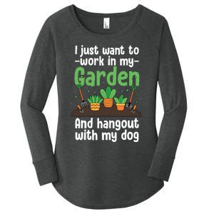 Gardening Design For Plant Lover Florist Gardener Women's Perfect Tri Tunic Long Sleeve Shirt