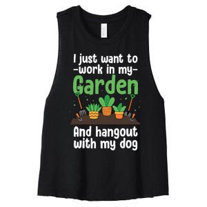 Gardening Design For Plant Lover Florist Gardener Women's Racerback Cropped Tank