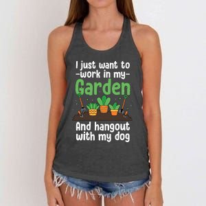 Gardening Design For Plant Lover Florist Gardener Women's Knotted Racerback Tank