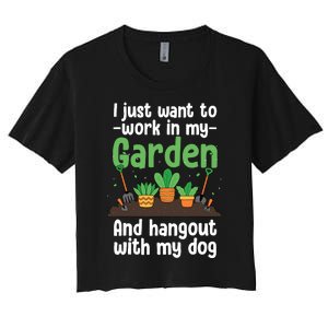 Gardening Design For Plant Lover Florist Gardener Women's Crop Top Tee