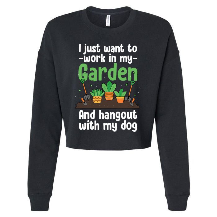 Gardening Design For Plant Lover Florist Gardener Cropped Pullover Crew