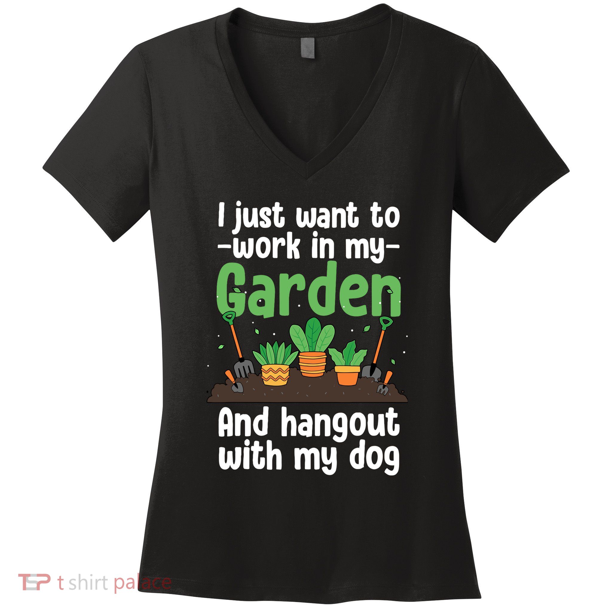 Gardening Design For Plant Lover Florist Gardener Women's V-Neck T-Shirt