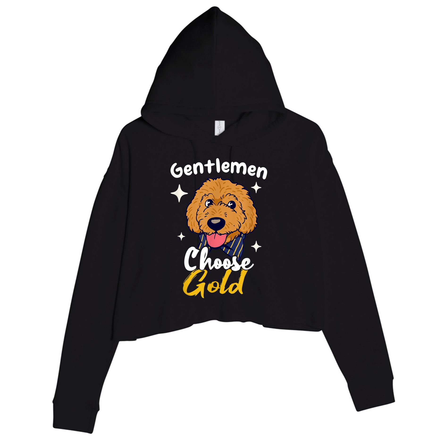 Goldendoodle Dood Funny Doodle Dog Golden Doodle Crop Fleece Hoodie