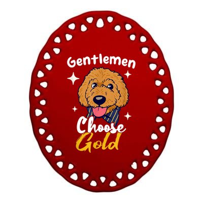 Goldendoodle Dood Funny Doodle Dog Golden Doodle Ceramic Oval Ornament