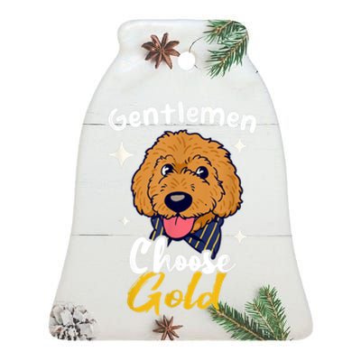 Goldendoodle Dood Funny Doodle Dog Golden Doodle Ceramic Bell Ornament