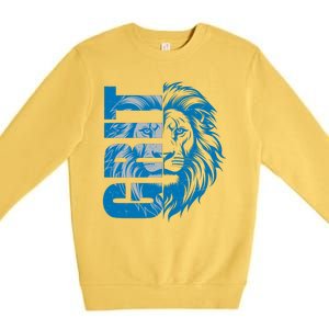 Grit Detroit Football Sports Fan Premium Crewneck Sweatshirt