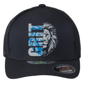 Grit Detroit Football Sports Fan Flexfit Unipanel Trucker Cap