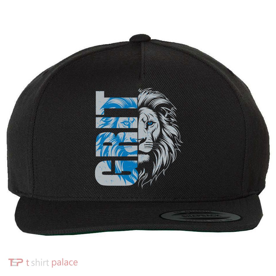 Grit Detroit Football Sports Fan Wool Snapback Cap