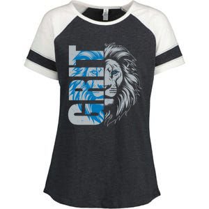 Grit Detroit Football Sports Fan Enza Ladies Jersey Colorblock Tee