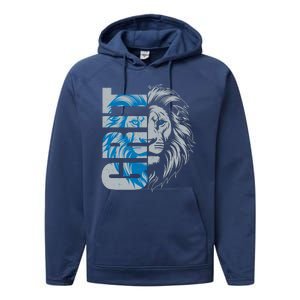 Grit Detroit Football Sports Fan Performance Fleece Hoodie