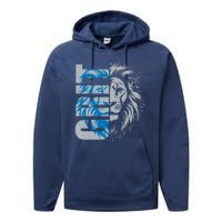 Grit Detroit Football Sports Fan Performance Fleece Hoodie