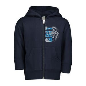 Grit Detroit Football Sports Fan Toddler Zip Fleece Hoodie