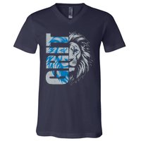 Grit Detroit Football Sports Fan V-Neck T-Shirt