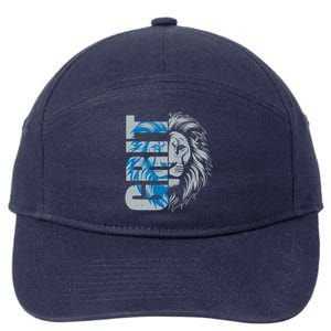 Grit Detroit Football Sports Fan 7-Panel Snapback Hat