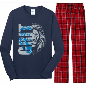 Grit Detroit Football Sports Fan Long Sleeve Pajama Set