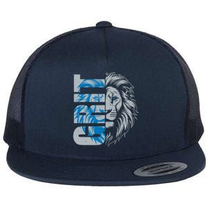 Grit Detroit Football Sports Fan Flat Bill Trucker Hat