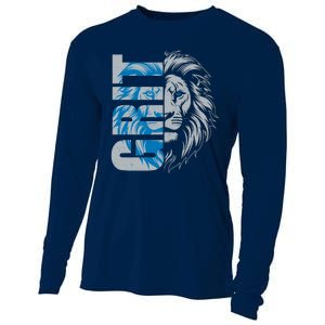 Grit Detroit Football Sports Fan Cooling Performance Long Sleeve Crew