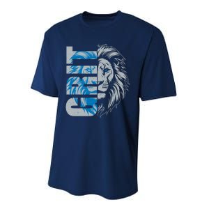 Grit Detroit Football Sports Fan Performance Sprint T-Shirt