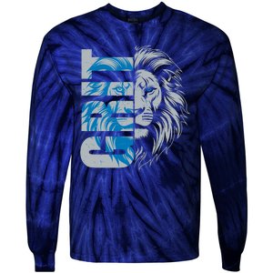 Grit Detroit Football Sports Fan Tie-Dye Long Sleeve Shirt