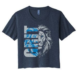 Grit Detroit Football Sports Fan Women's Crop Top Tee