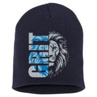 Grit Detroit Football Sports Fan Short Acrylic Beanie