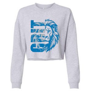 Grit Detroit Football Sports Fan Cropped Pullover Crew