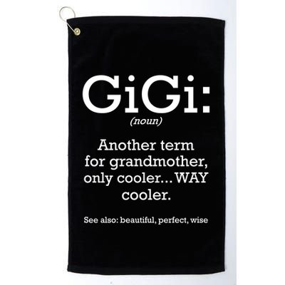 Gigi Definition Funny Family Grandmother Quotes Sayings Gift Golf Towel