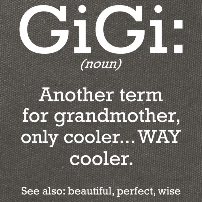 Gigi Definition Funny Family Grandmother Quotes Sayings Gift Cotton Canvas Backpack