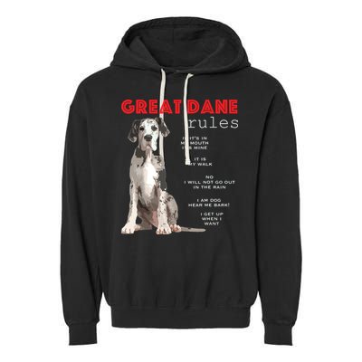Great Dane Funny Great Dane Lover Garment-Dyed Fleece Hoodie