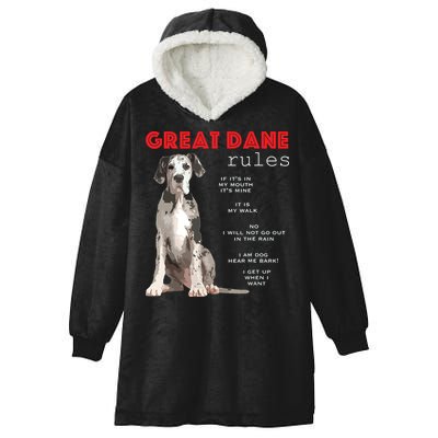 Great Dane Funny Great Dane Lover Hooded Wearable Blanket