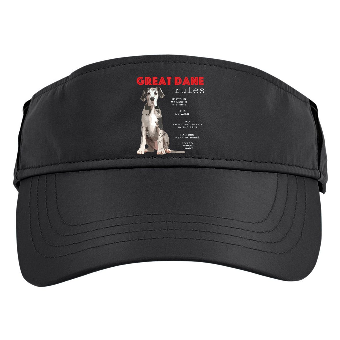 Great Dane Funny Great Dane Lover Adult Drive Performance Visor