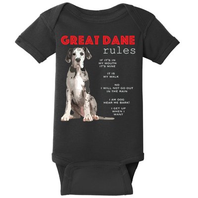 Great Dane Funny Great Dane Lover Baby Bodysuit