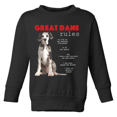 Great Dane Funny Great Dane Lover Toddler Sweatshirt