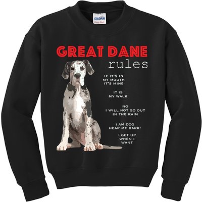 Great Dane Funny Great Dane Lover Kids Sweatshirt