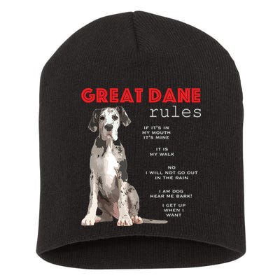 Great Dane Funny Great Dane Lover Short Acrylic Beanie