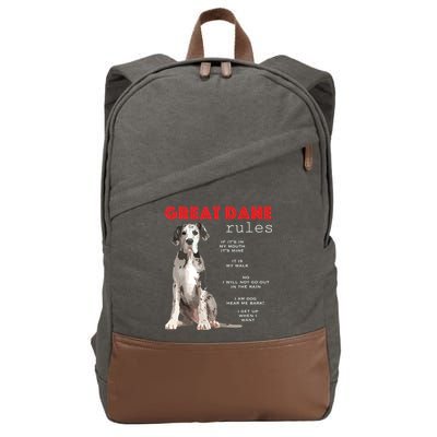 Great Dane Funny Great Dane Lover Cotton Canvas Backpack