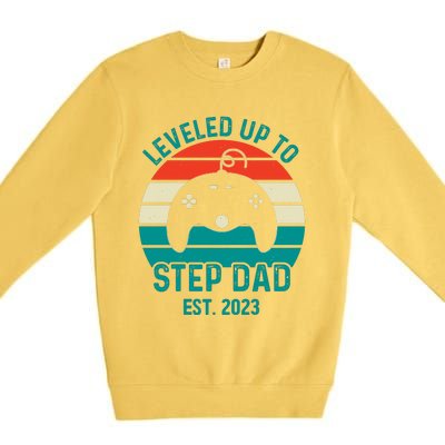 Gamer Dad Fathers Day Step Dad Premium Crewneck Sweatshirt