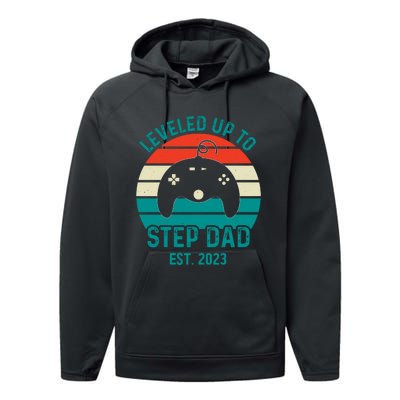 Gamer Dad Fathers Day Step Dad Performance Fleece Hoodie