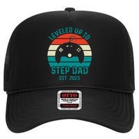 Gamer Dad Fathers Day Step Dad High Crown Mesh Back Trucker Hat