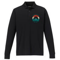 Gamer Dad Fathers Day Step Dad Performance Long Sleeve Polo